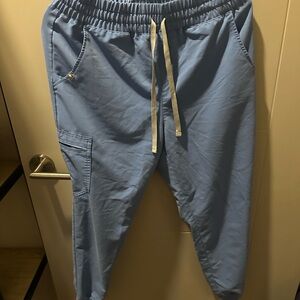 Figs Ceil Blue Zamora High Waisted Petite Jogger Scrub Pants